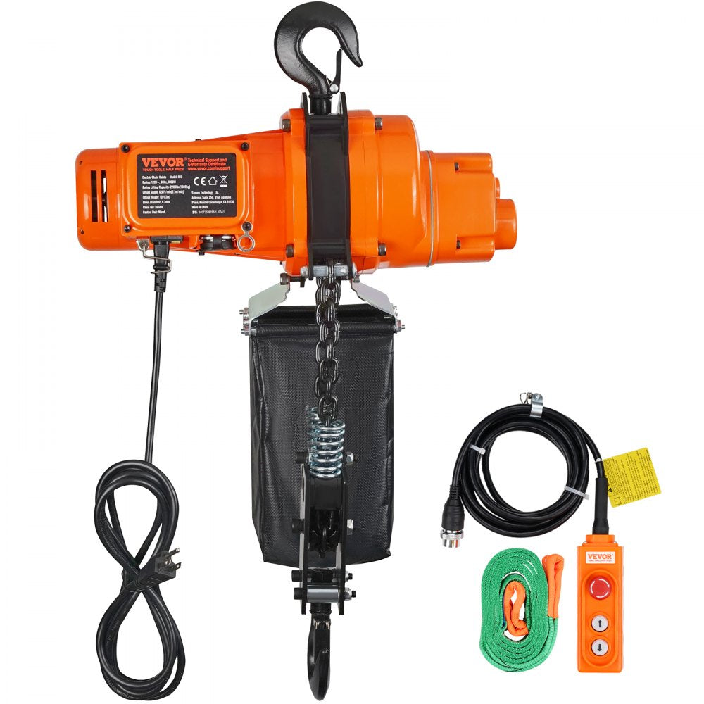 H10 - 2200 lbs VEVOR Electric Chain Hoist with Remote Control