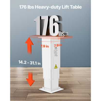IPTT-DD-DL-360 - Electric Lift Table, 7.9" Top, 14.2-31.1" Height Adjust