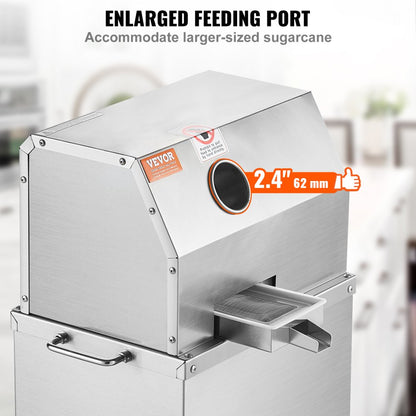 YF-L90-115 - 800W Stainless Steel Electric Cane Juicer with 2.4" Inlet