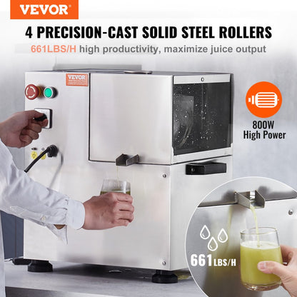 YF-L100-115 - High Efficiency 800W Sugar Cane Juicer, 661 lbs/hr Output