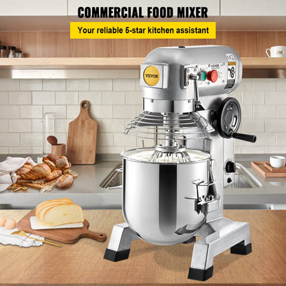 B10-BT - 10Qt VEVOR Food Mixer with 550W Motor and Timer