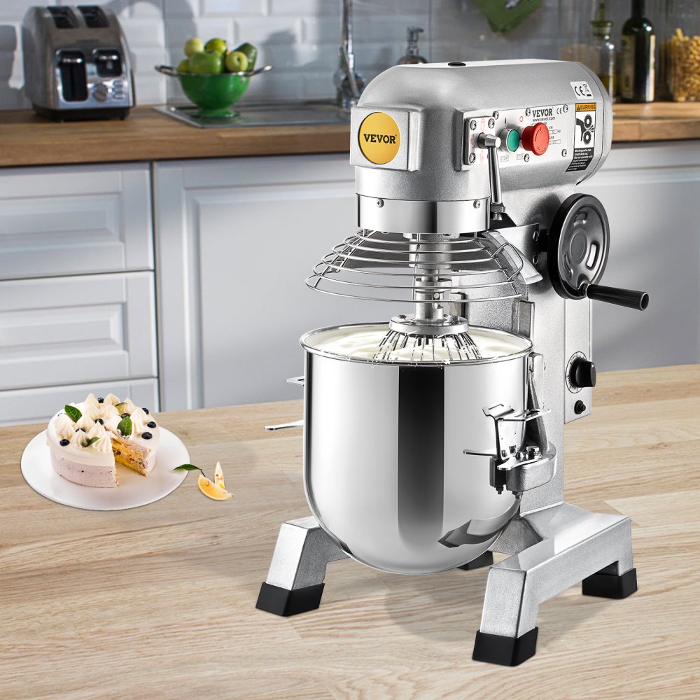 B15B - 15Qt Stainless Steel Commercial Mixer with Timer and 500W Motor