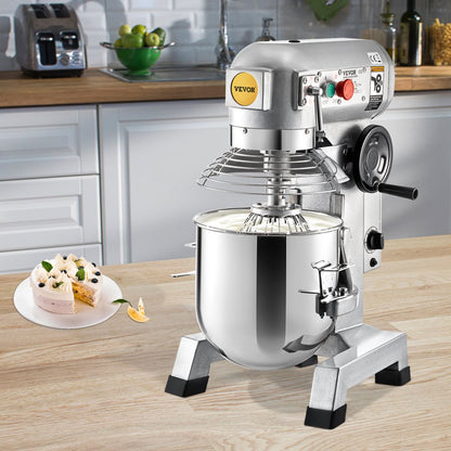B15B - 15Qt Stainless Steel Commercial Mixer with Timer and 500W Motor