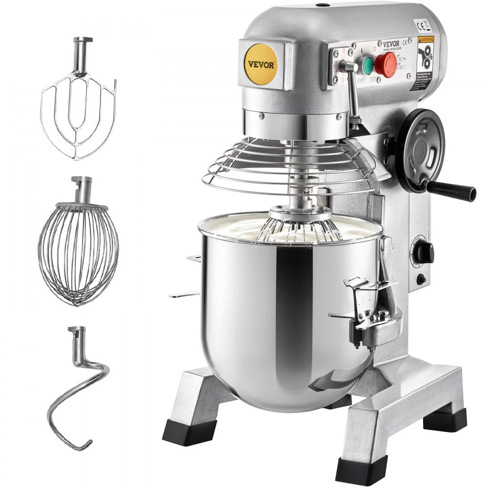 B15B - 15Qt Stainless Steel Commercial Mixer with Timer and 500W Motor