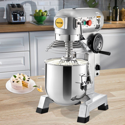 B30-BT - 30Qt Stainless Steel Food Mixer with Timer & 3 Attachments