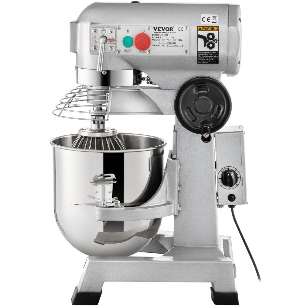 B30-BT - 30Qt Stainless Steel Food Mixer with Timer & 3 Attachments