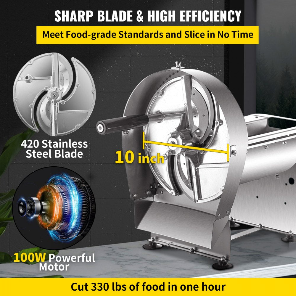 TK-300 - 420 Stainless Steel Electric Food Slicer, 0-0.4in Thickness