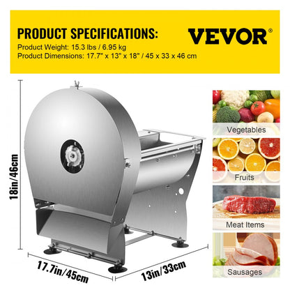 TK-300 - 420 Stainless Steel Electric Food Slicer, 0-0.4in Thickness