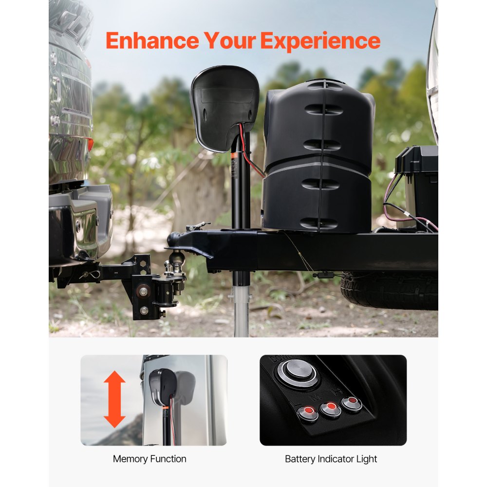 RVCP3500 - Heavy-Duty 3500 lbs Electric Trailer Jack with LED Light