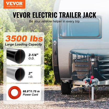 EJ3500B - VEVOR 3500 lbs Electric Trailer Jack with Push-Button Operation