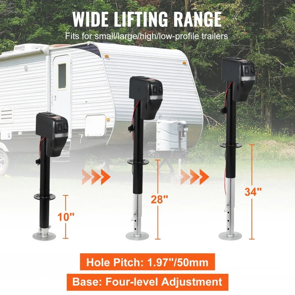 EJ3500B - 4000 lbs VEVOR Electric Trailer Jack with Waterproof Cover