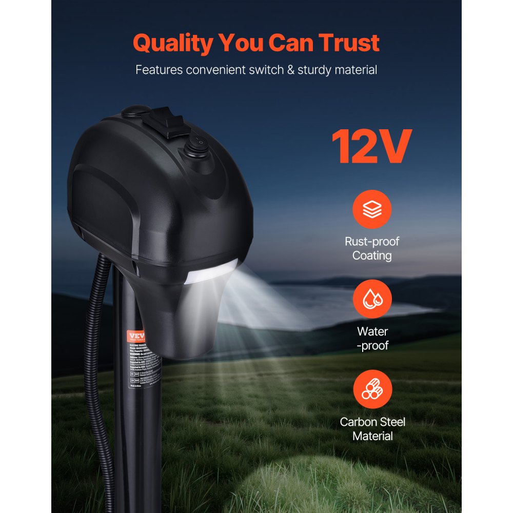 BASIC3500-2-7P - Heavy-Duty Electric Trailer Jack 3500 lbs, 9.5"-32" Lift Range