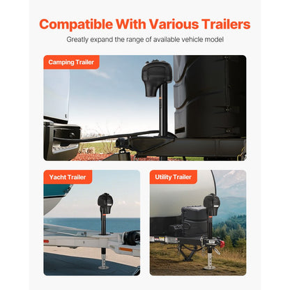 BASIC3500-2-7P - Heavy-Duty Electric Trailer Jack 3500 lbs, 9.5"-32" Lift Range