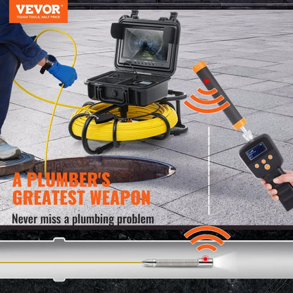 010761226353 - 9" LCD Sewer Camera with 300ft Waterproof Cable