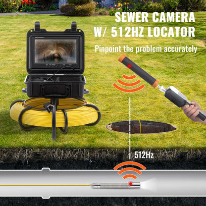 010761226353 - 9" LCD Sewer Camera with 300ft Waterproof Cable