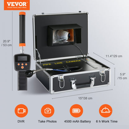 010412545703 - 100 ft Waterproof Sewer Camera with 512Hz Locator & 1000TVL Resolution