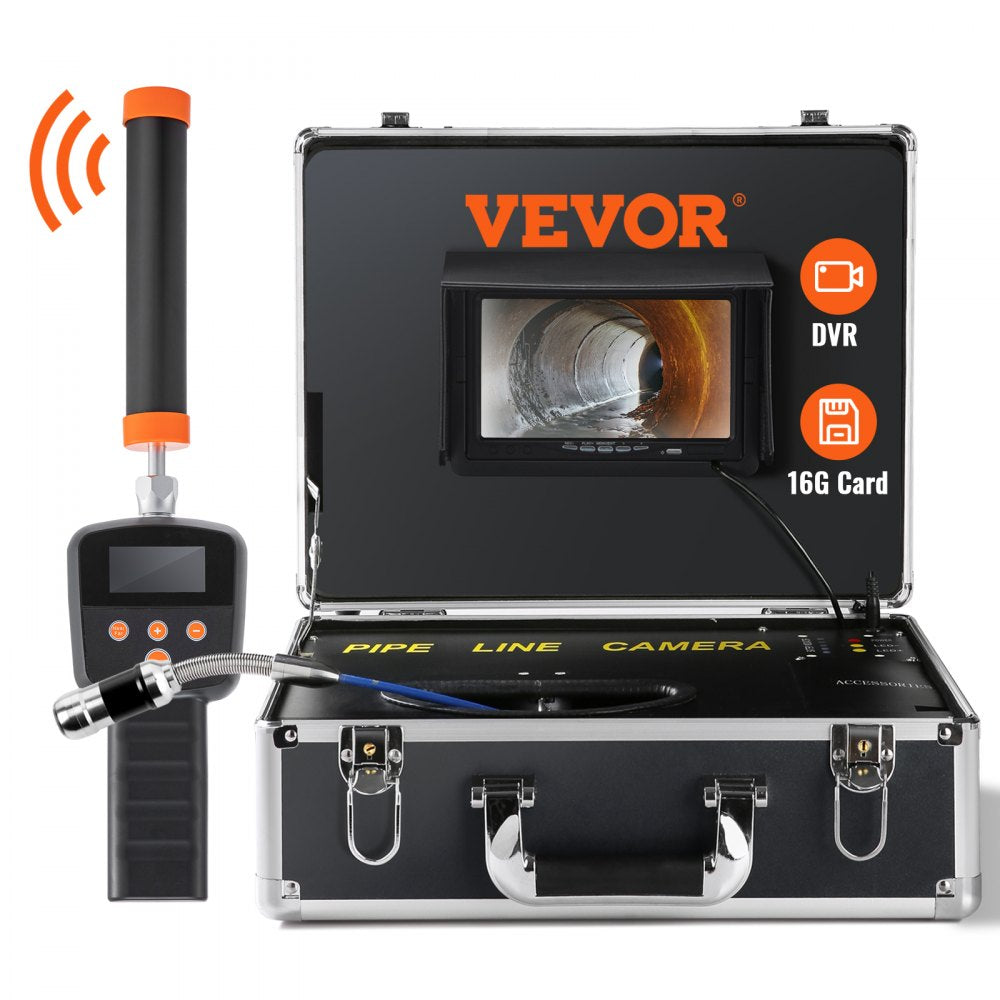 010412545703 - 100 ft Waterproof Sewer Camera with 512Hz Locator & 1000TVL Resolution