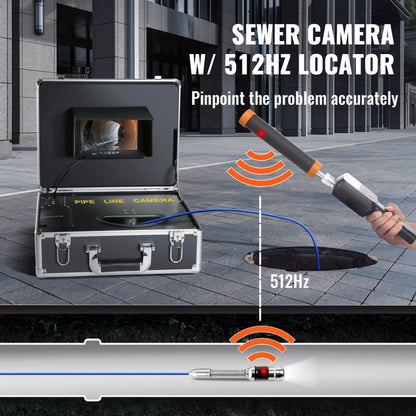 010696542080 - 7" PVC Sewer Camera with 12 LEDs & 16GB Recording