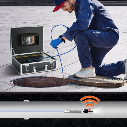 010696542080 - 7" PVC Sewer Camera with 12 LEDs & 16GB Recording