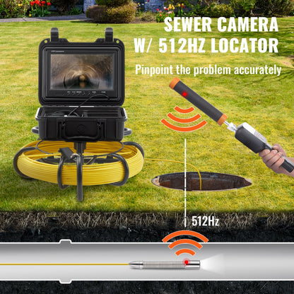 010477609781 - 720p VEVOR Sewer Inspection Camera with 165 ft Cable