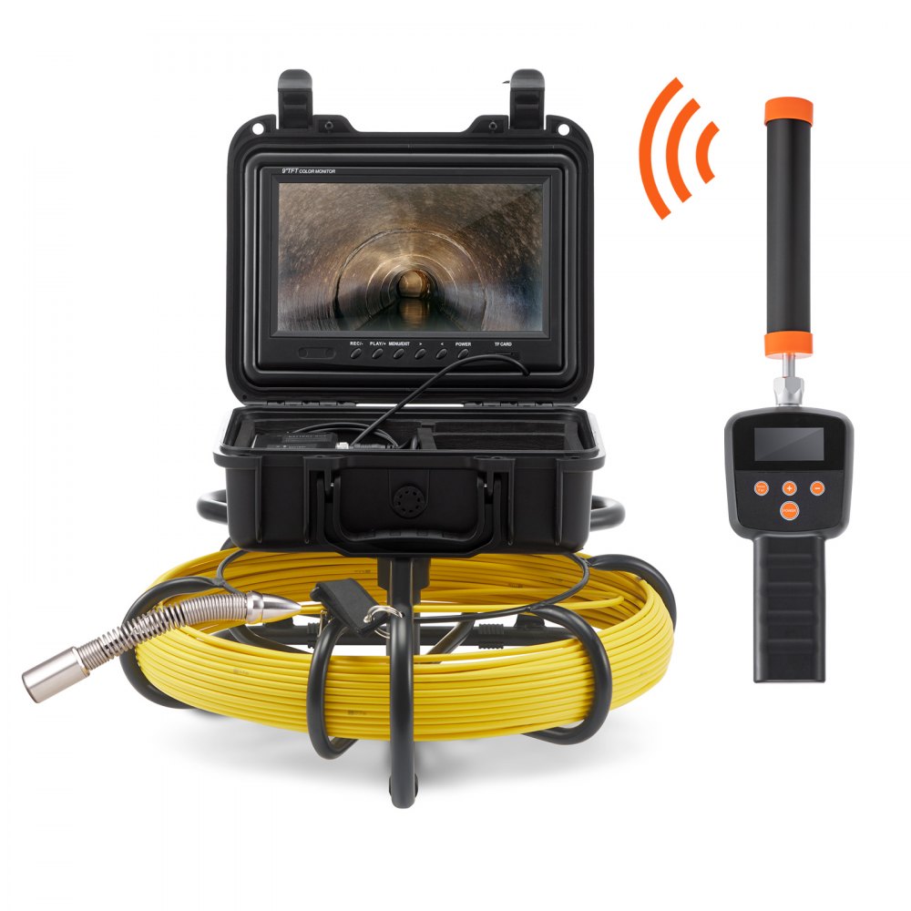 010477609781 - 720p VEVOR Sewer Inspection Camera with 165 ft Cable