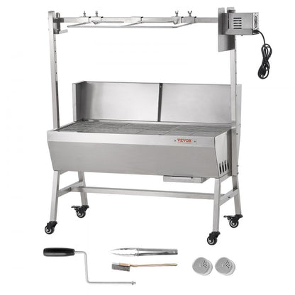 JY-MY-KYLDB-35-120 - 135 lbs Capacity Stainless Steel Electric Rotisserie Grill