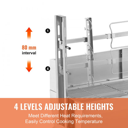 JY-MY-KYLDB-46-120 - 52W Rotisserie Grill Kit for Up to 198 lbs