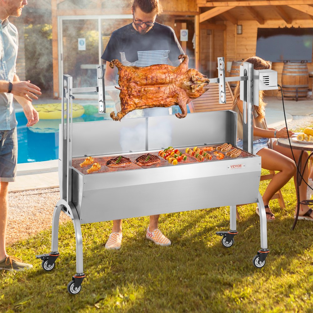 JY-MY-KYLDB-46-120 - 52W Rotisserie Grill Kit for Up to 198 lbs