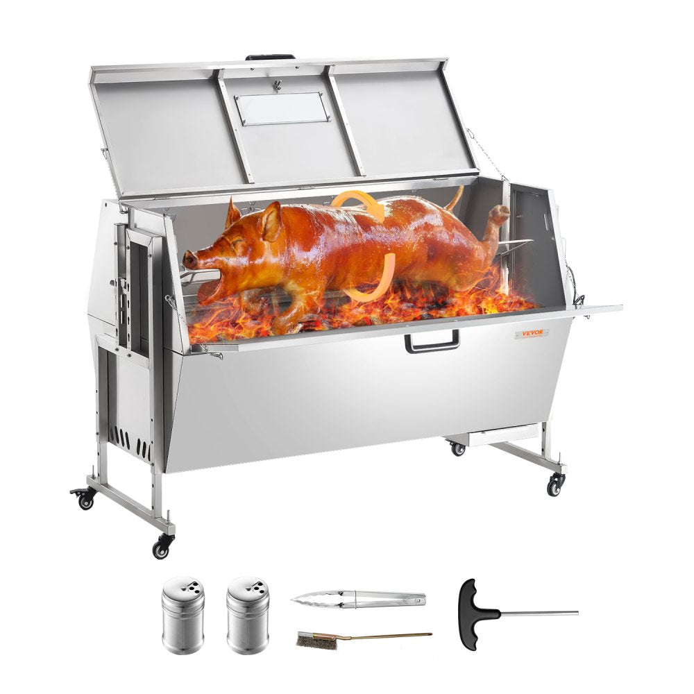 JY-MY-KYLQG-56-120 - 286lbs Rotisserie Grill for BBQ, Stainless Steel Design