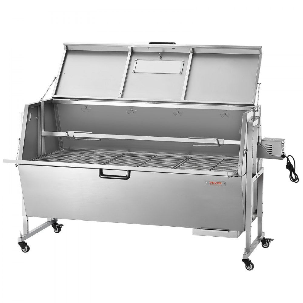 JY-MY-KYLQG-56-120 - 286lbs Rotisserie Grill for BBQ, Stainless Steel Design