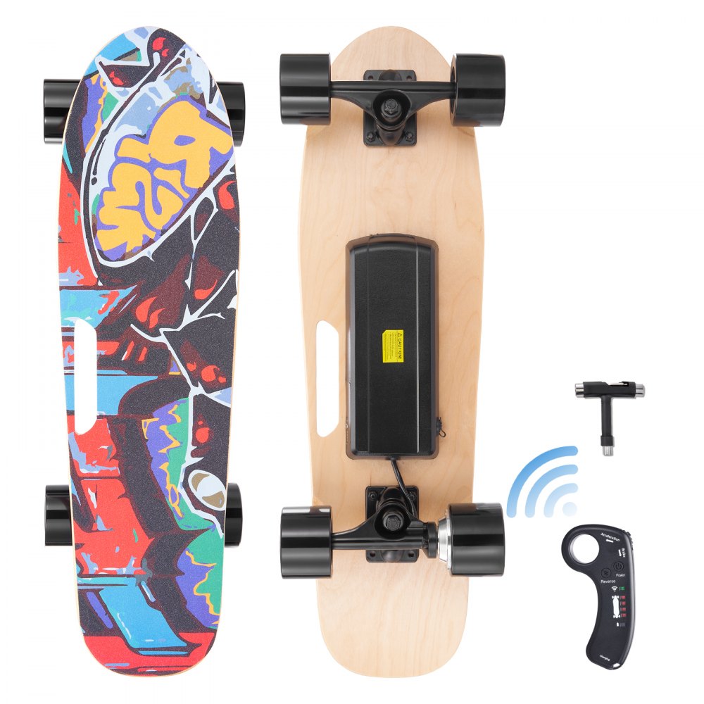 SYL-03A - VEVOR Electric Longboard Skateboard, 9.3 mph, 5-Mile Range