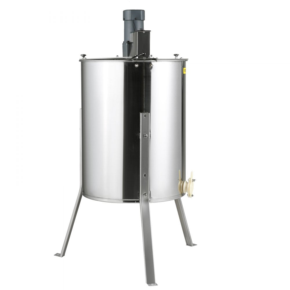 DD-4/8 - Stainless Steel 4/8 Frame Honey Extractor with Transparent Lid