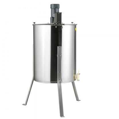 DD-4/8 - Stainless Steel 4/8 Frame Honey Extractor with Transparent Lid