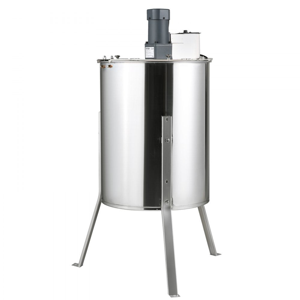 DD-4/8 - Stainless Steel 4/8 Frame Honey Extractor with Transparent Lid