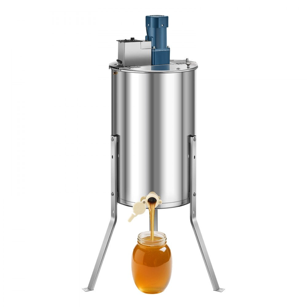 HE-15C-3E-US - 3-Frame Stainless Steel Honey Extractor with Adjustable Speed