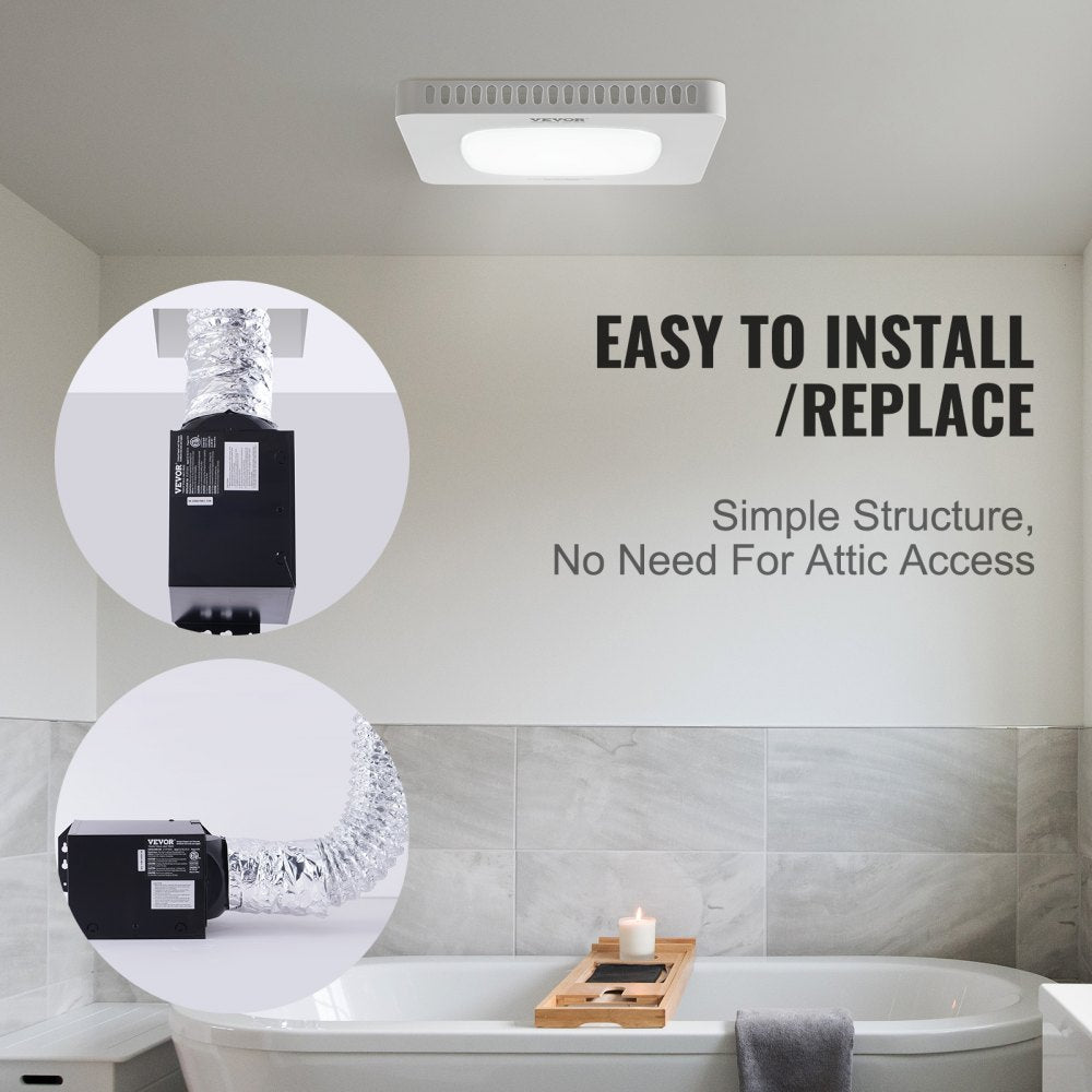 BT-BPT190AL - 80 CFM Bathroom Exhaust Fan with LED Lights