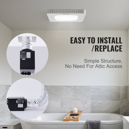 BT-BPT190AL - 80 CFM Bathroom Exhaust Fan with LED Lights