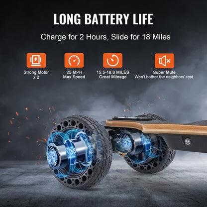 SYL-10B-1 - 26.7 lbs Electric Longboard with 18.6 Miles Range