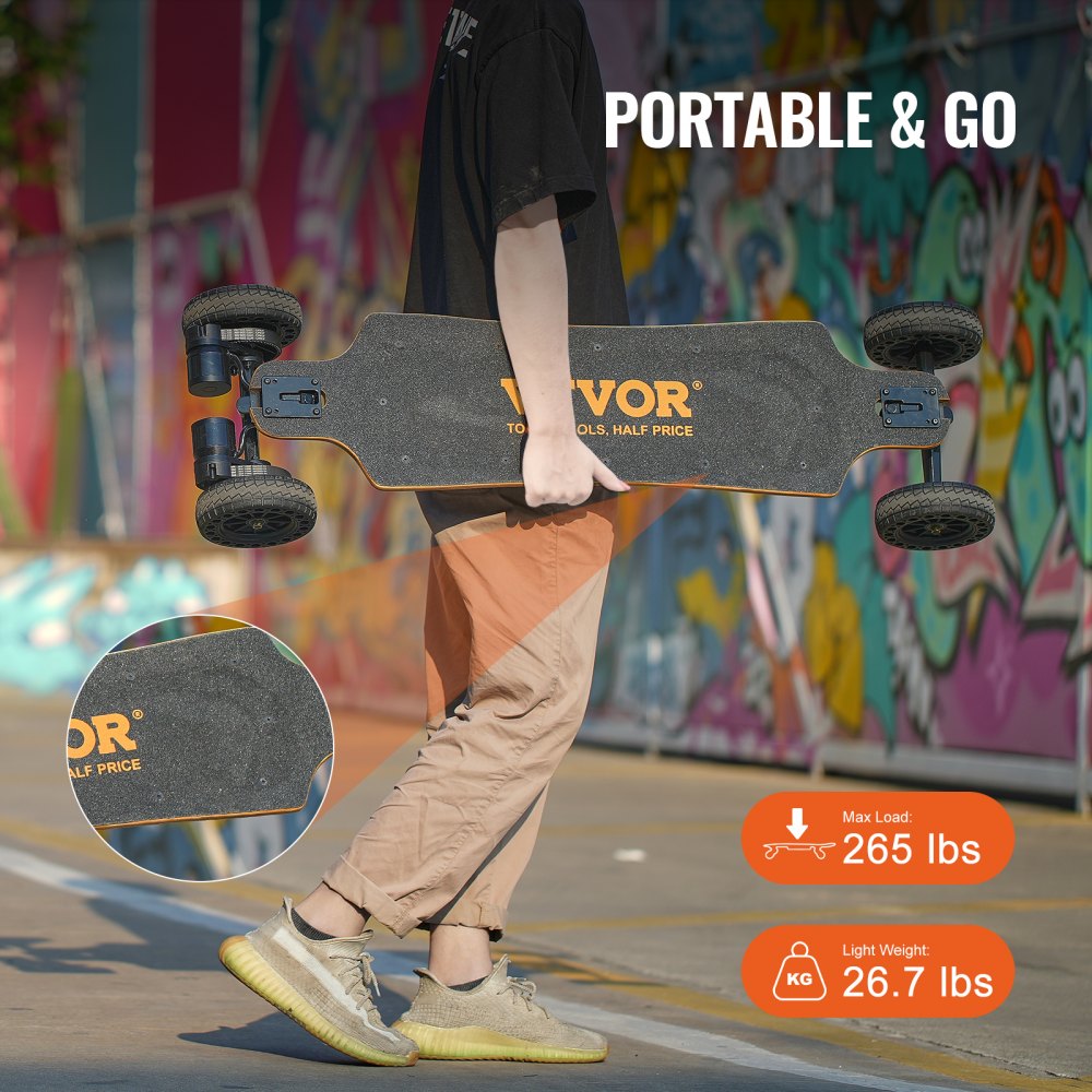 SYL-10B-1 - 26.7 lbs Electric Longboard with 18.6 Miles Range