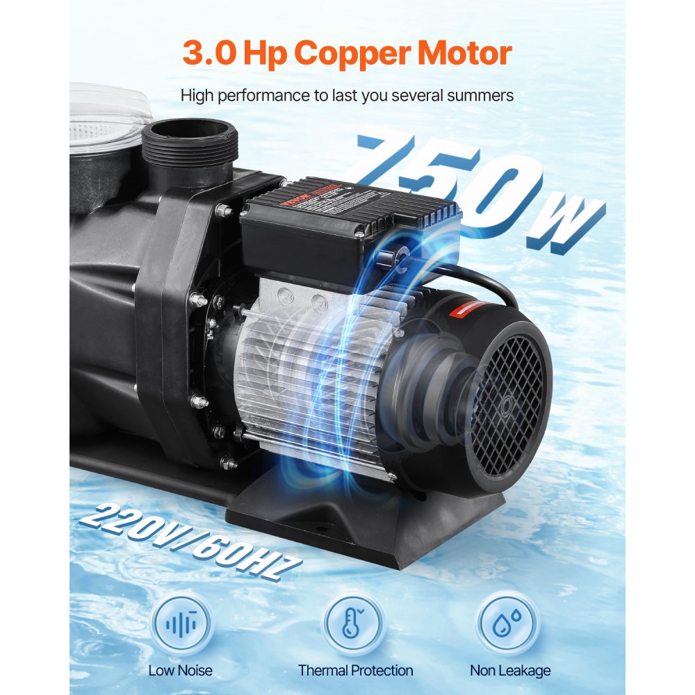 SPP2200 - 3 HP Above Ground Pool Pump, 149 GPM, Copper Motor