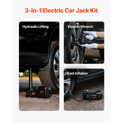 ZSY01-3 - 3-in-1 Electric Car Jack Kit with LED and Remote Control