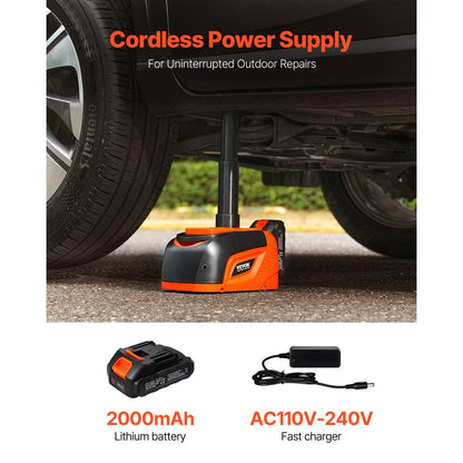 TY-01LEJ - 5 Ton Electric Car Jack Kit with Remote Control & LED Lights