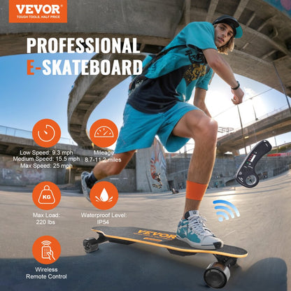 SYL06 - VEVOR Electric Longboard 25 mph, 11.2 Mile Range, 17 lbs