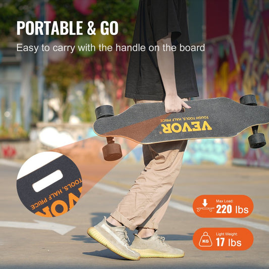 SYL06 - VEVOR Electric Longboard 25 mph, 11.2 Mile Range, 17 lbs