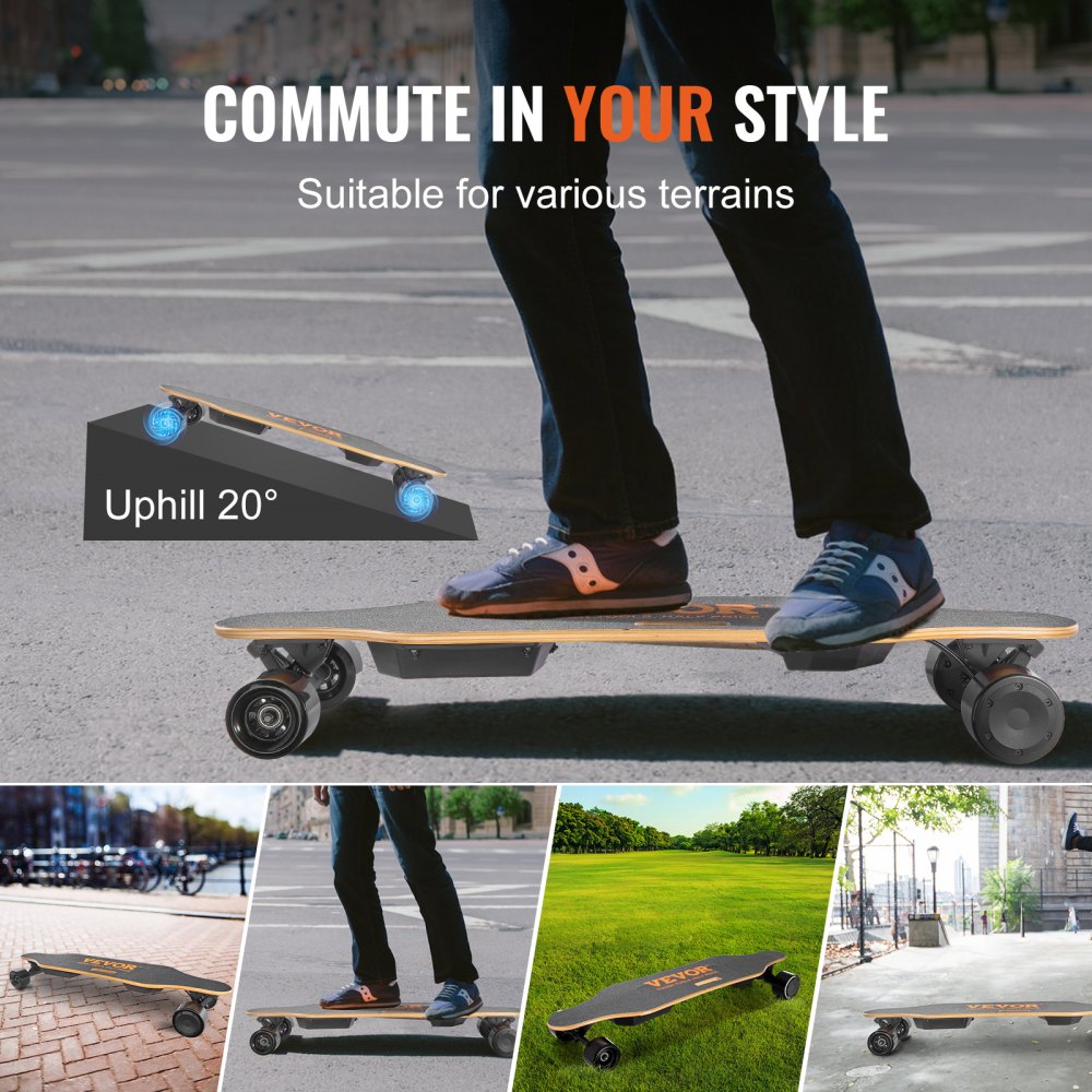 SYL06 - VEVOR Electric Longboard 25 mph, 11.2 Mile Range, 17 lbs