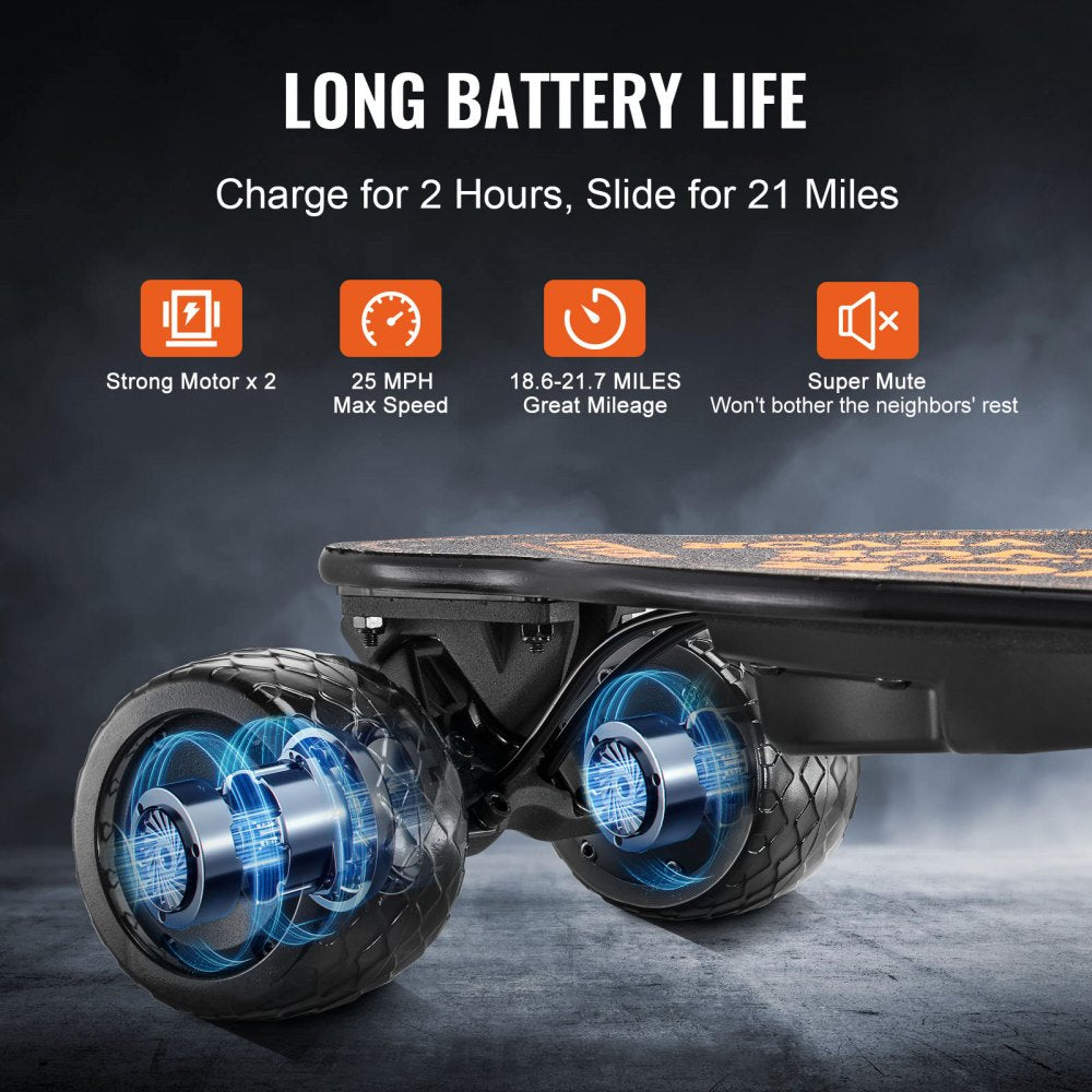 SYL-10B - VEVOR Electric Longboard, 25 mph Speed, 21.7 Mile Range