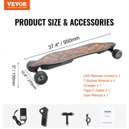 SYL-10B - VEVOR Electric Longboard, 25 mph Speed, 21.7 Mile Range