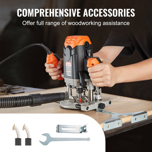 5120 - Powerful 3-1/4 HP VEVOR Plunge Router for Precision Woodworking