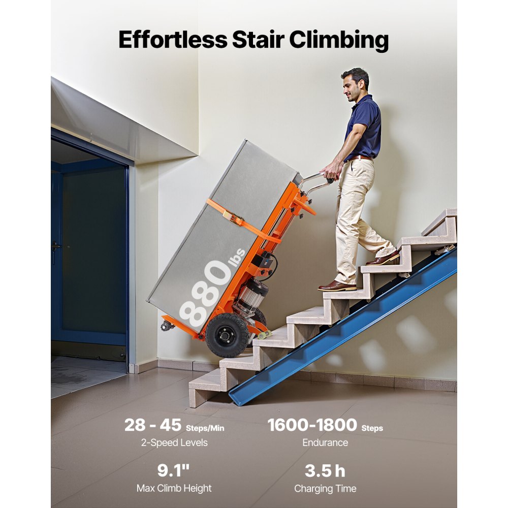 SC216L-200 - Electric Stair Climber, 880lbs Capacity, Dual-Speed, Alloy Steel