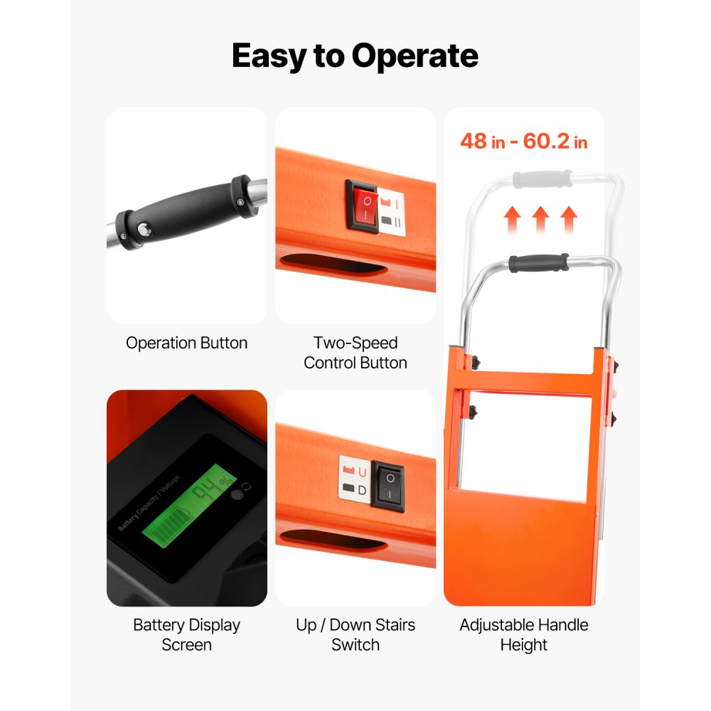 SC216L-200 - Electric Stair Climber, 880lbs Capacity, Dual-Speed, Alloy Steel